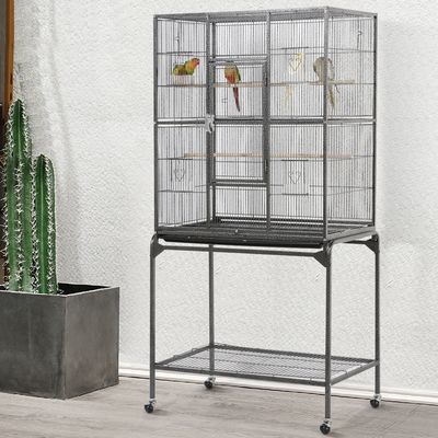 Cage Pour Oiseaux Perroquet Avec Support Roulant Pour Perruche Calopsitte