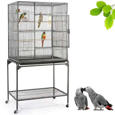 Cage Pour Oiseaux Perroquet Avec Support Roulant Pour Perruche Calopsitte