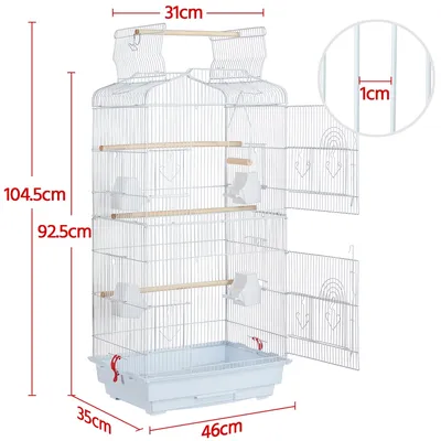 Yaheetech Grande Cage à Oiseaux Portable Yaheetech Grande Cage à Oiseaux Portable