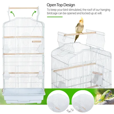 Yaheetech Grande Cage à Oiseaux Portable Yaheetech Grande Cage à Oiseaux Portable