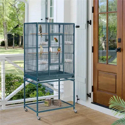 Yaheetech Grande Cage à Oiseaux Roulante