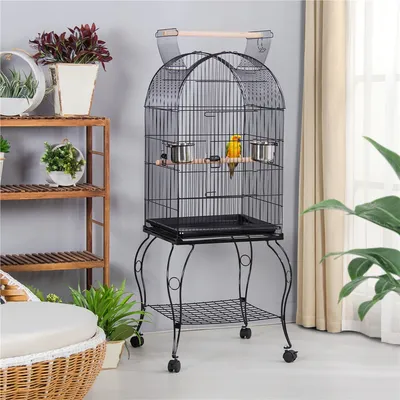 Yaheetech Cage à Oiseaux sur Roulettes Yaheetech Cage à Oiseaux sur Roulettes