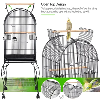 Yaheetech Cage à Oiseaux sur Roulettes Yaheetech Cage à Oiseaux sur Roulettes
