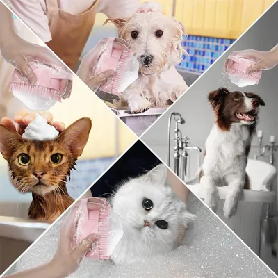 CoolPetGear Brosse de douche en silicone pour chat et chien
