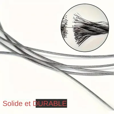 MCBOSON Laisse pour chien en acier inoxydable