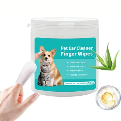 Lingettes nettoyantes pour les oreilles de chien et chat
