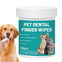 Lingettes nettoyantes dentaires pour chien et chat