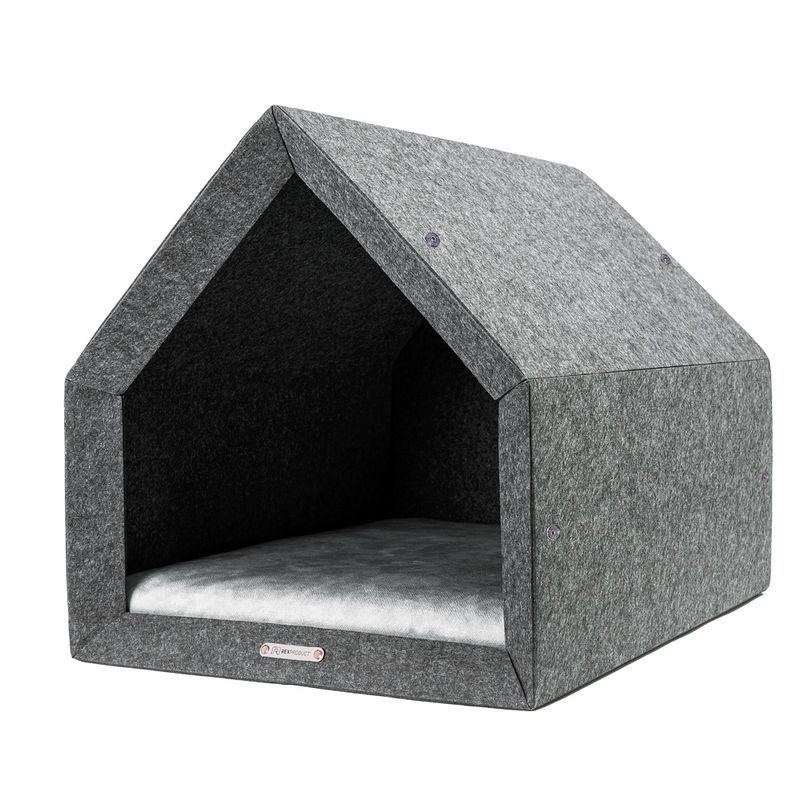 Pethome niche orthopédique pour chien gris foncé avec gris