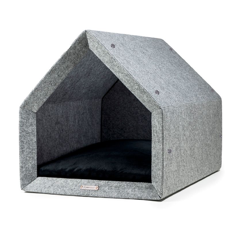 Pethome niche orthopédique pour chien gris clair avec graphite