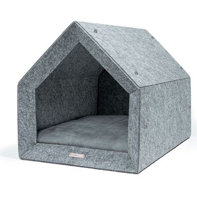 Pethome niche orthopédique pour chien gris clair avec gris