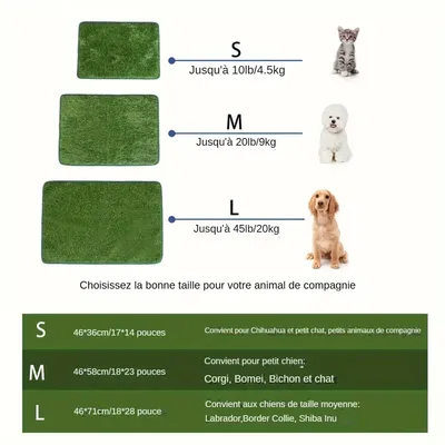 MCBOSON Tapis de dressage pour chien - Tapis d'herbe