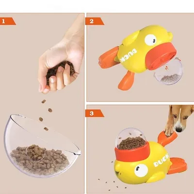 IntiMeg Jouet de nourrissage canin en canard jaune IntiMeg Jouet de nourrissage canin en canard jaune
