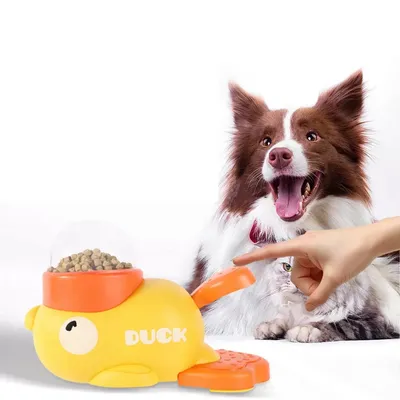 IntiMeg Jouet de nourrissage canin en canard jaune IntiMeg Jouet de nourrissage canin en canard jaune
