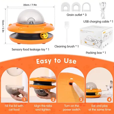 CoolPetGear Distributeur alimentaire interactif pour chats
