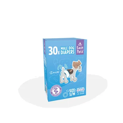 EasyPets Couche Chien Mâle S/M - Incontinence & Voyage - 30 pcs