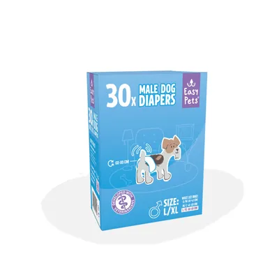 EasyPets Couche Chien Mâle L/XL - Incontinence & Voyage - 30 pcs