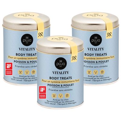 PUJA 3x friandises pour chats pour renforcer le système immunitaire