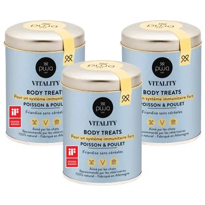 PUJA 3x friandises pour chats pour renforcer le système immunitaire