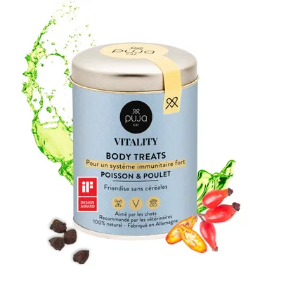 PUJA 3x friandises pour chats pour renforcer le système immunitaire