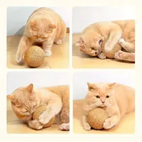 MCBOSON Balle jouet en sisal pour chats