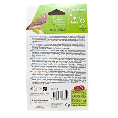 Os de seiche  11.5 cm avec support pour oiseaux