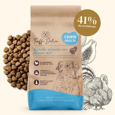 TRUFFE DÉLICE Croquettes chien adulte - Dinde élevés en plein air