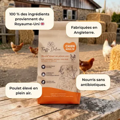 TRUFFE DÉLICE Croquettes chien adulte - Poulet élevé en plein air TRUFFE DÉLICE Croquettes chien adulte - Poulet élevé en plein air