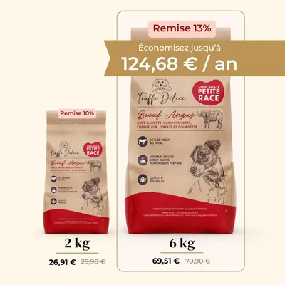TRUFFE DÉLICE Croquettes petit chien adulte - Bœuf Angus