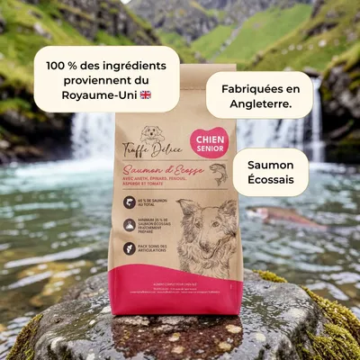 Truffe Délice Croquettes chien sénior - Saumon d’Écosse Truffe Délice Croquettes chien sénior - Saumon d’Écosse