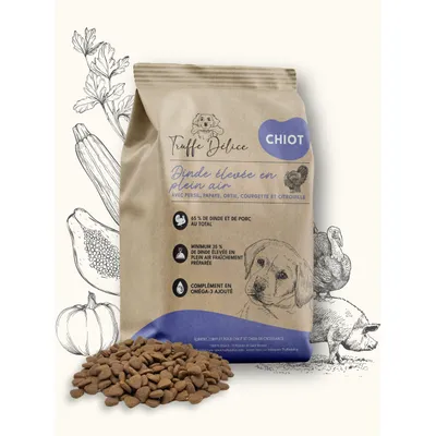 TRUFFE DÉLICE Croquettes chiot - Dinde élevés en plein air TRUFFE DÉLICE Croquettes chiot - Dinde élevés en plein air