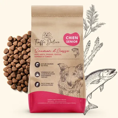 TRUFFE DÉLICE Croquettes chien senior - Saumon d'Écosse TRUFFE DÉLICE Croquettes chien senior - Saumon d'Écosse