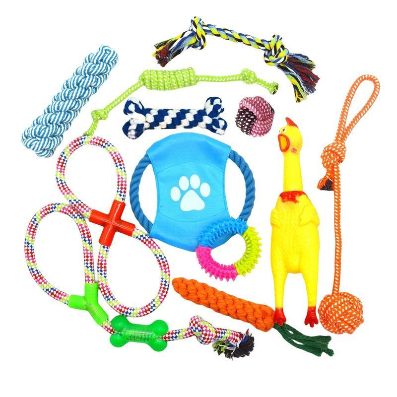 MCBOSON Set Seil-Hundespielzeug
