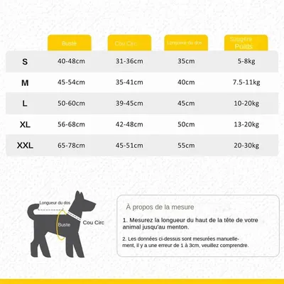 MCBOSON Manteau apaisant pour chien MCBOSON Manteau apaisant pour chien