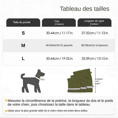 MCBOSON  Capuche apaisante pour chien