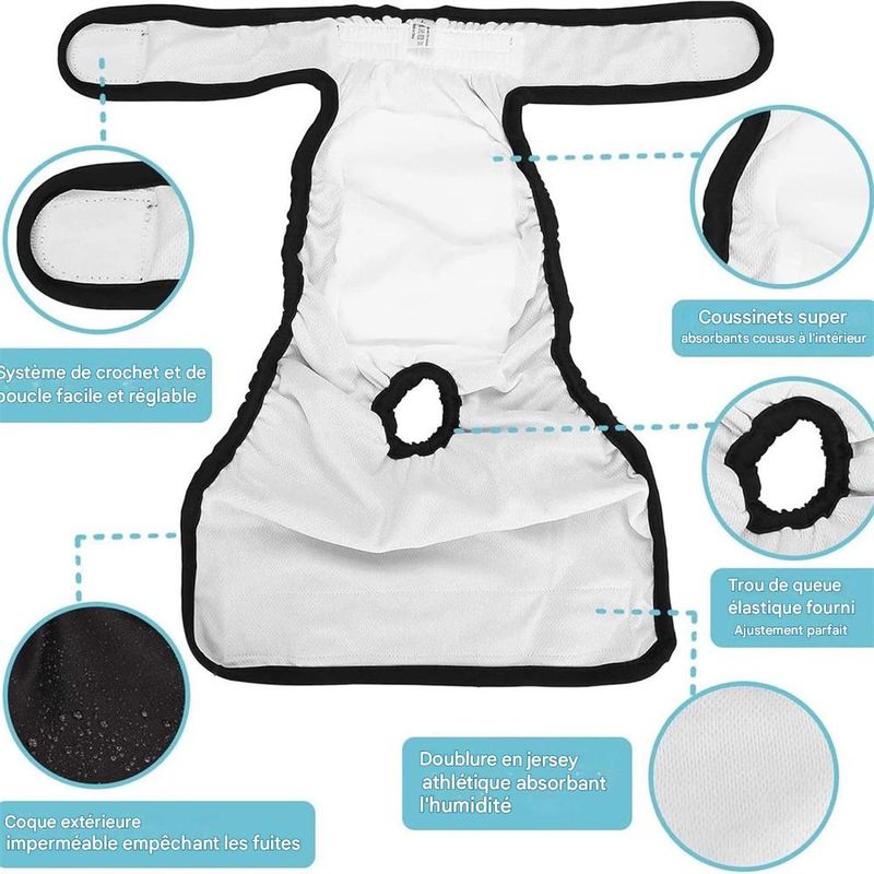 MCBOSON Culottes hygiéniques pour chien