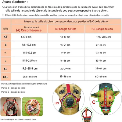 MCBOSON  Muselière pour chien en nylon réfléchissant