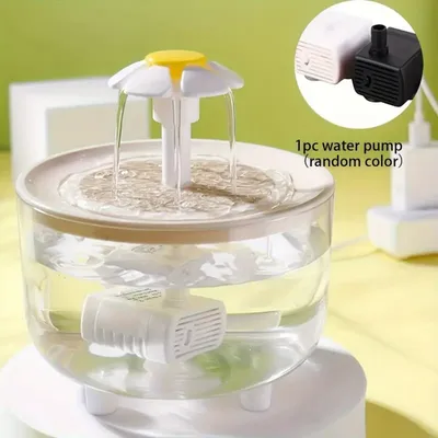 IntiMeg  Fontaine à eau pour animaux de compagnie avec fleurs