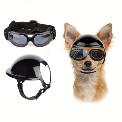 IntiMeg Ensemble de lunettes et casque pour chien