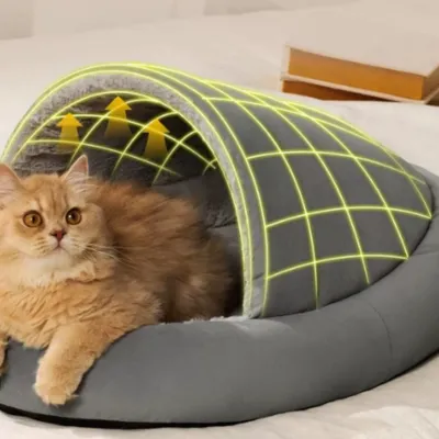 IntiMeg Tente de lit pour chat 2 en 1