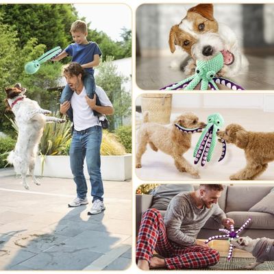 IntiMeg Jouet pour chien en peluche pieuvre