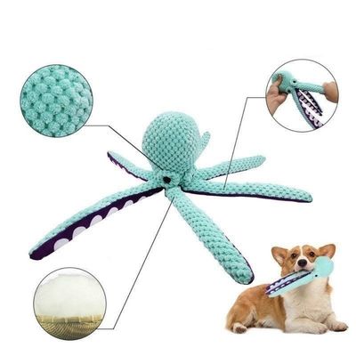 IntiMeg Juguete de peluche para perros con forma de pulpo