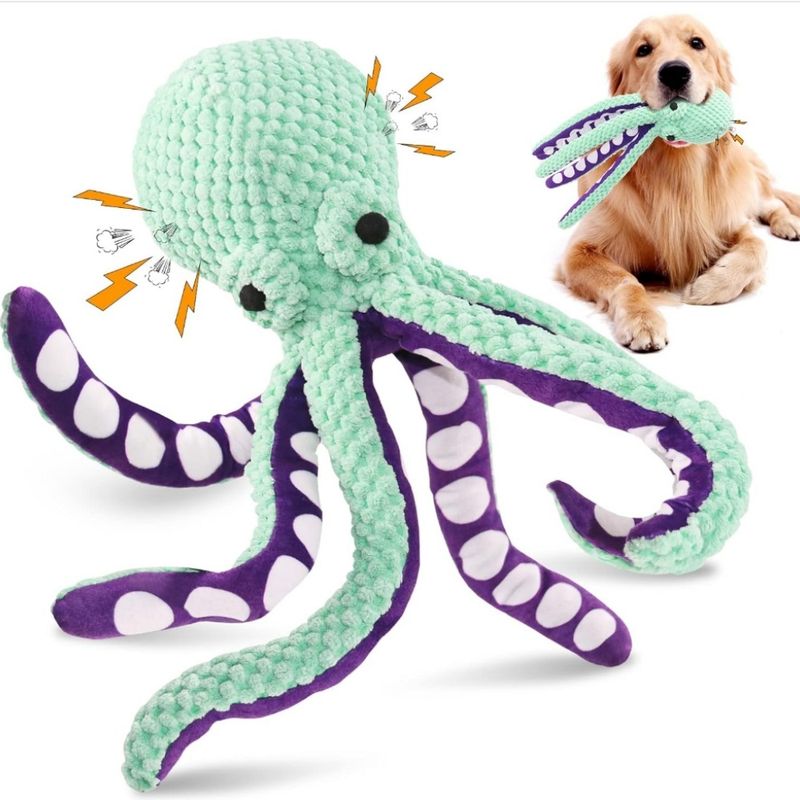 IntiMeg Plüsch-Hundespielzeug in Form eines Oktopus
