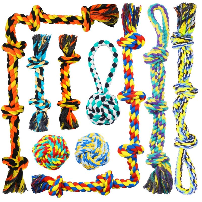 IntiMeg Ensemble de jouets pour chien 9 pièces