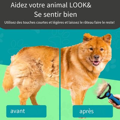 IntiMeg Peigne démêlant double face pour chien