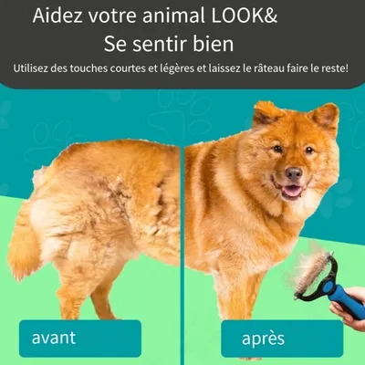IntiMeg Peigne démêlant double face pour chien