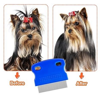 IntiMeg Peigne anti-puces pour animaux, lot de 5