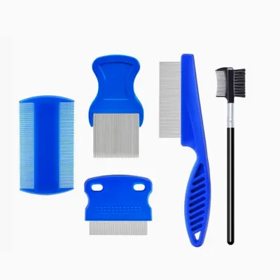 IntiMeg Peigne anti-puces pour animaux, lot de 5