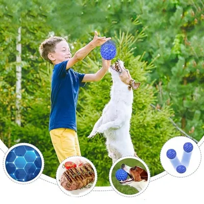 IntiMeg Jouet pour chien balle en nid d'abeille