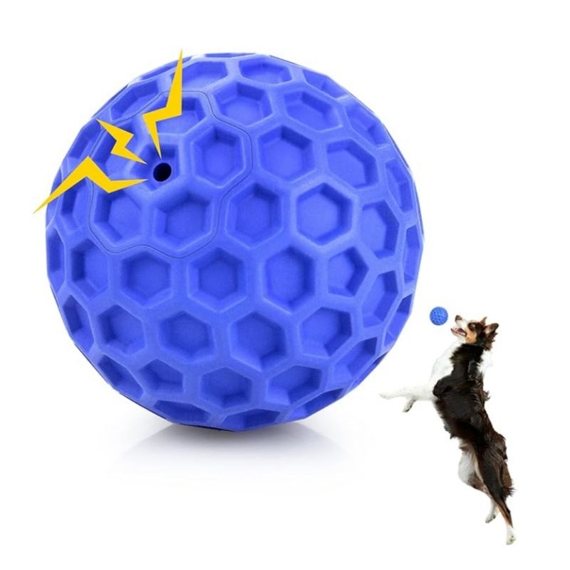 IntiMeg Jouet pour chien balle en nid d'abeille
