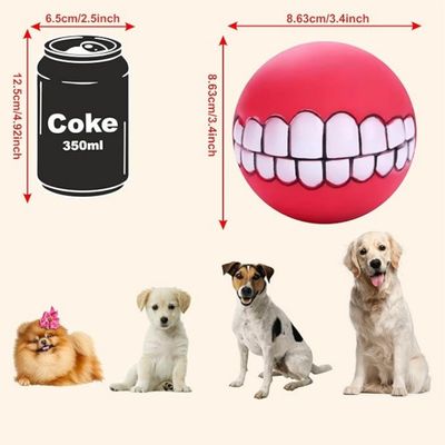 IntiMeg Pelota chirriante para perros con sonrisa